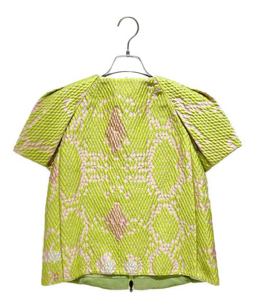 EMPORIO ARMANI（エンポリオアルマーニ）EMPORIO ARMANI (エンポリオアルマーニ) 半袖ジャケット 黄緑 サイズ:40 未使用品の古着・服飾アイテム