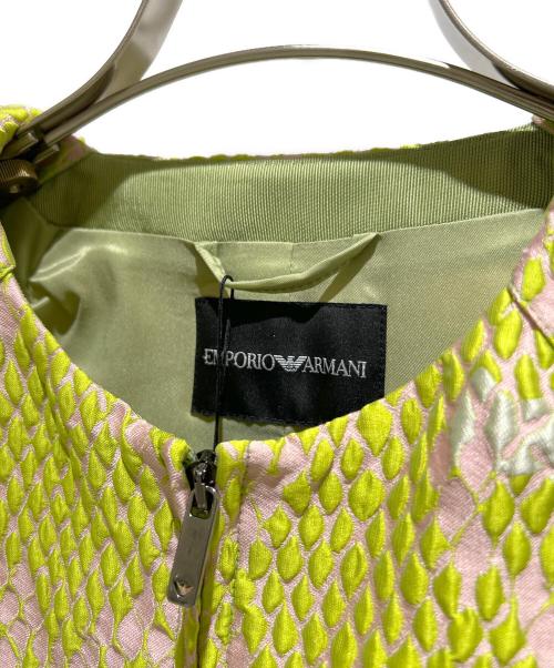 EMPORIO ARMANI（エンポリオアルマーニ）EMPORIO ARMANI (エンポリオアルマーニ) 半袖ジャケット 黄緑 サイズ:40 未使用品の古着・服飾アイテム