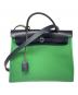 HERMES（エルメス）の古着「Aire Bag Zip 31/エールバッグ ジップ 31」｜グリーン×ネイビー