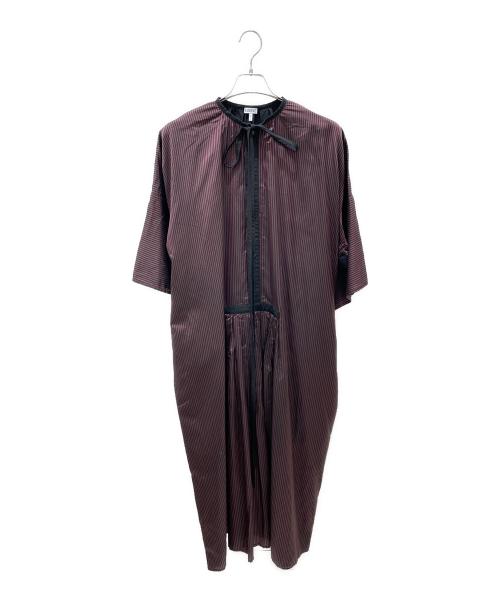 LOEWE（ロエベ）LOEWE (ロエベ) 半袖ワンピース ボルドー サイズ:32の古着・服飾アイテム