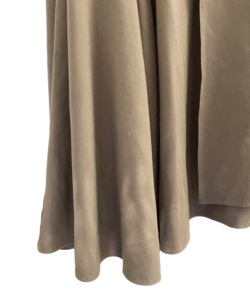 HERMES（エルメス）HERMES (エルメス) アシンメトリーラップスカート オリーブ サイズ:34の古着・服飾アイテム