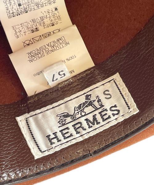 HERMES（エルメス）HERMES (エルメス) ウールハット ブラウンの古着・服飾アイテム