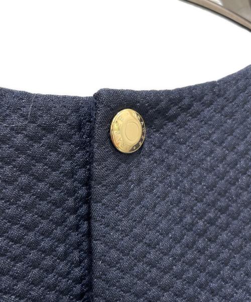 DRAWER（ドゥロワー）DRAWER (ドゥロワー) ボーダーコクーンワンピース/ノースリーブワンピース ネイビー サイズ:36の古着・服飾アイテム