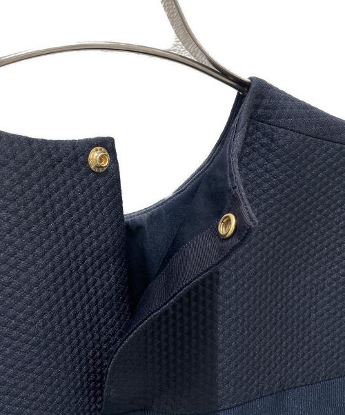 DRAWER（ドゥロワー）DRAWER (ドゥロワー) ボーダーコクーンワンピース/ノースリーブワンピース ネイビー サイズ:36の古着・服飾アイテム