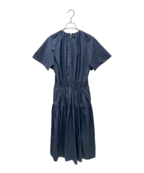 DRAWER（ドゥロワー）DRAWER (ドゥロワー) 22SS コットンフレアスリーブティアードワンピース ブルー サイズ:36の古着・服飾アイテム