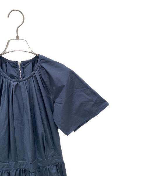 DRAWER（ドゥロワー）DRAWER (ドゥロワー) 22SS コットンフレアスリーブティアードワンピース ブルー サイズ:36の古着・服飾アイテム