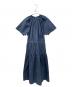 DRAWER（ドゥロワー）の古着「22SS コットンフレアスリーブティアードワンピース」｜ブルー