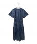 DRAWER (ドゥロワー) 22SS コットンフレアスリーブティアードワンピース ブルー サイズ:36：25000円