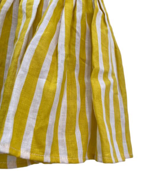 MYLAN（マイラン）MYLAN (マイラン) Stripe 2 Way Sleeve Blouse イエロー サイズ:Freeの古着・服飾アイテム