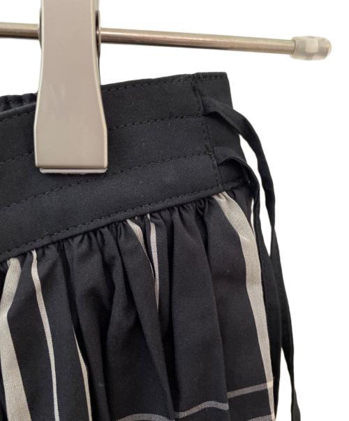DRAWER（ドゥロワー）DRAWER (ドゥロワー) ウェストリボンチェックギャザースカート ブラック サイズ:36の古着・服飾アイテム