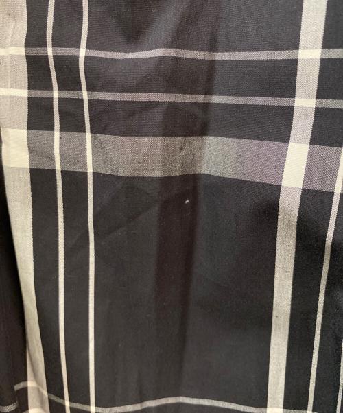 DRAWER（ドゥロワー）DRAWER (ドゥロワー) ウェストリボンチェックギャザースカート ブラック サイズ:36の古着・服飾アイテム