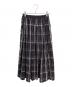 DRAWER (ドゥロワー) ウェストリボンチェックギャザースカート ブラック サイズ:36：19000円