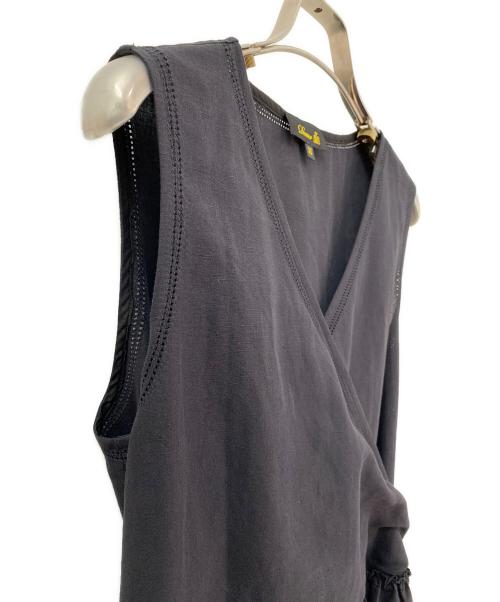 DRAWER（ドゥロワー）DRAWER (ドゥロワー) ティアードノースリーブワンピース ブラック サイズ:36の古着・服飾アイテム