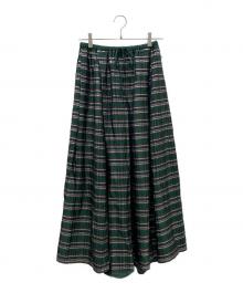 DRAWER（ドゥロワー）の古着「ロングスカート」｜グリーン