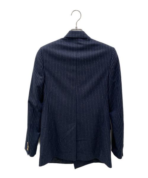 CELINE（セリーヌ）CELINE (セリーヌ) チョークストライプダブルブレストジャケット ネイビー サイズ:34の古着・服飾アイテム