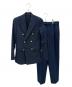 CELINE（セリーヌ）の古着「チョークストライプダブルブレストジャケット」｜ネイビー