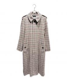 CELINE（セリーヌ）の古着「プリンスオブフェールズロングコート」｜ベージュ