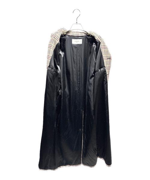 CELINE（セリーヌ）CELINE (セリーヌ) プリンスオブフェールズロングコート ベージュ サイズ:36の古着・服飾アイテム