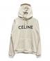 CELINE（セリーヌ）の古着「CELINEロゴ ルーズ フーディー　2Y321670Q.01CB」｜アイボリー