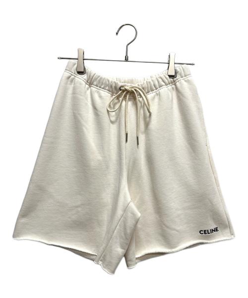 CELINE（セリーヌ）CELINE (セリーヌ) ロゴ刺繍スウェットショートパンツ　2Z063670Q.01CB アイボリー サイズ:Sの古着・服飾アイテム