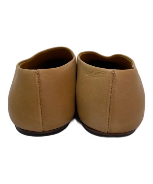 THE ROW（ザ ロウ）THE ROW (ザ ロウ) スクエアトゥフラットシューズ キャメル サイズ:38の古着・服飾アイテム