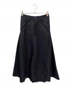 MADISON BLUEマディソンブルー）の古着「ナイロンロングスカート」｜ブラック