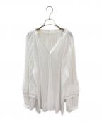 DEUXIEME CLASSEドゥーズィエム クラス）の古着「Feminineブラウス」｜ホワイト