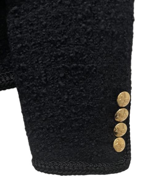 CELINE（セリーヌ）CELINE (セリーヌ) ツイードジャケット ブラック サイズ:38の古着・服飾アイテム