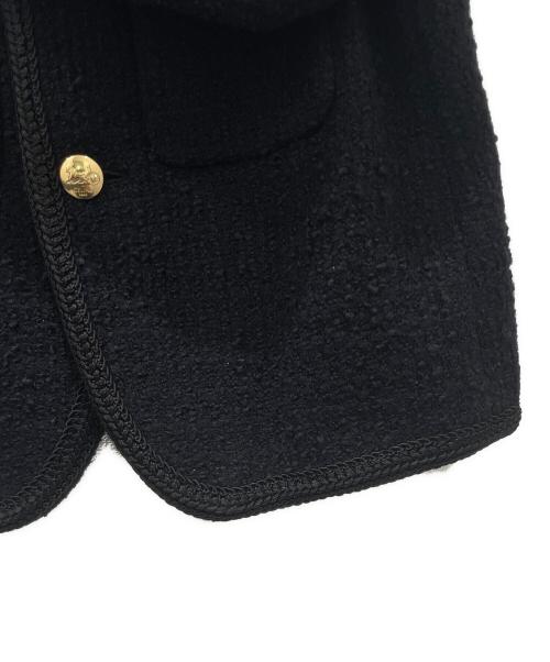 CELINE（セリーヌ）CELINE (セリーヌ) ツイードジャケット ブラック サイズ:38の古着・服飾アイテム