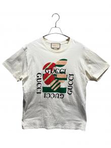 GUCCI（グッチ）の古着「スパンコールTシャツ」｜アイボリー