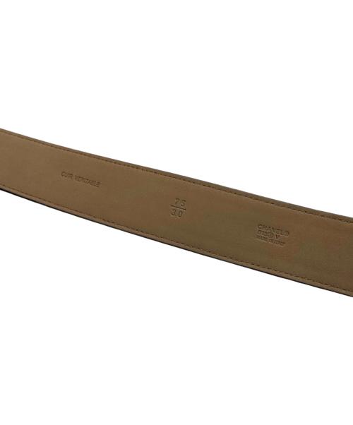 CHANEL（シャネル）CHANEL (シャネル) ココマークレザーベルト ブラックの古着・服飾アイテム