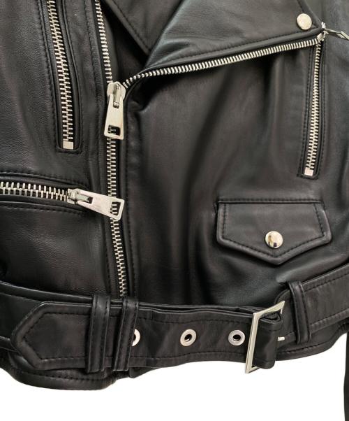 Manokhi（マノーキ）Manokhi (マノーキ) ダブルライダースジャケット ブラック サイズ:Lの古着・服飾アイテム