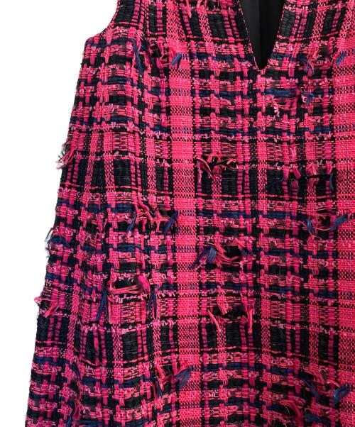 CHANEL（シャネル）CHANEL (シャネル) ノースリーブツイードワンピース ショッキングピンク サイズ:36の古着・服飾アイテム