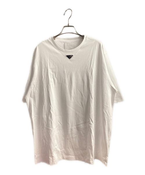 PRADA（プラダ）PRADA (プラダ) トライアングルロゴTシャツ  ホワイト サイズ:Mの古着・服飾アイテム