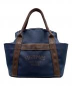 HERMESエルメス）の古着「Sac de Pansage Groom サックドパンサージュ ネイビー×オレンジ系/D刻印：2019年製造/シルバー金具」｜ネイビー