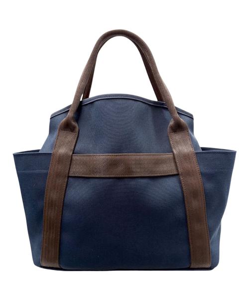 HERMES（エルメス）HERMES (エルメス) Sac de Pansage Groom サックドパンサージュ ネイビー×オレンジ系/D刻印：2019年製造/シルバー金具 ネイビー サイズ:PMの古着・服飾アイテム