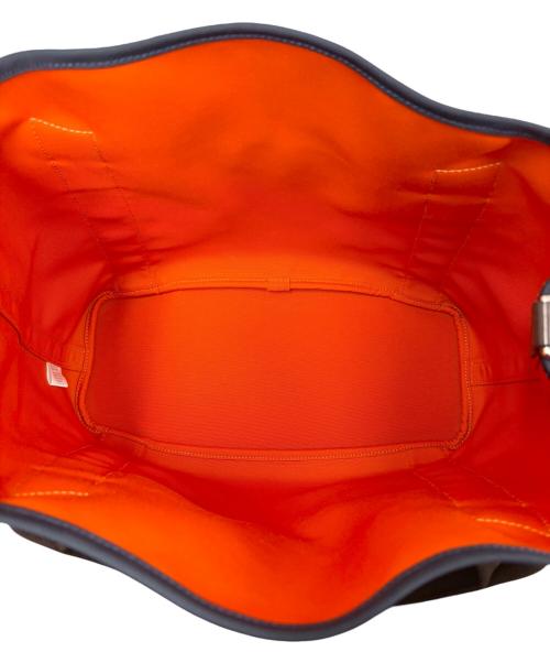 HERMES（エルメス）HERMES (エルメス) Sac de Pansage Groom サックドパンサージュ ネイビー×オレンジ系/D刻印：2019年製造/シルバー金具 ネイビー サイズ:PMの古着・服飾アイテム