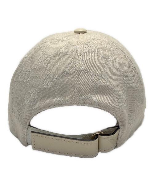 GUCCI（グッチ）GUCCI (グッチ) GGキャンバス ベースボールキャップ　	782120 ホワイト サイズ:Lの古着・服飾アイテム