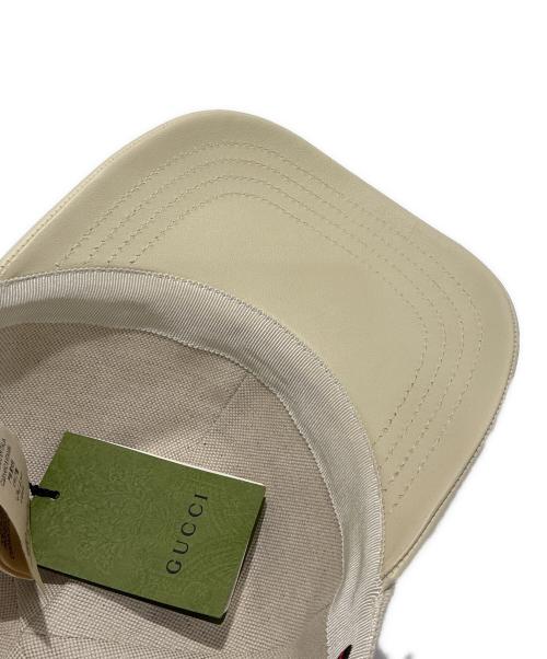 GUCCI（グッチ）GUCCI (グッチ) GGキャンバス ベースボールキャップ　	782120 ホワイト サイズ:Lの古着・服飾アイテム