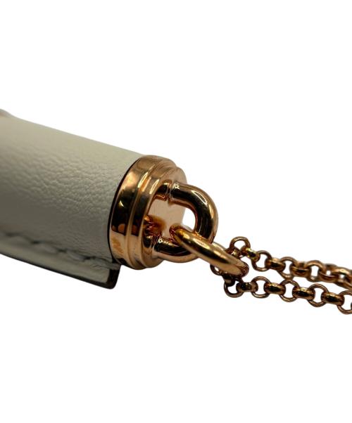 HERMES（エルメス）HERMES (エルメス) シャルニエールGMネックレス/ヴォースイフト アイボリーの古着・服飾アイテム