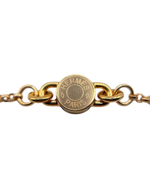 HERMES（エルメス）HERMES (エルメス) シャルニエールGMネックレス/ヴォースイフト アイボリーの古着・服飾アイテム
