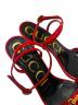 中古・古着 GUCCI (グッチ) ストラップヒールサンダル レッド サイズ:35：25000円