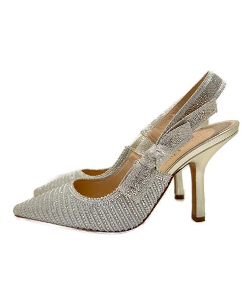 Christian Dior（クリスチャン ディオール）Christian Dior (クリスチャン ディオール) J'Adior スリングバック パンプス シルバー サイズ:35の古着・服飾アイテム