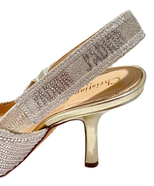 Christian Dior（クリスチャン ディオール）Christian Dior (クリスチャン ディオール) J'Adior スリングバック パンプス シルバー サイズ:35の古着・服飾アイテム