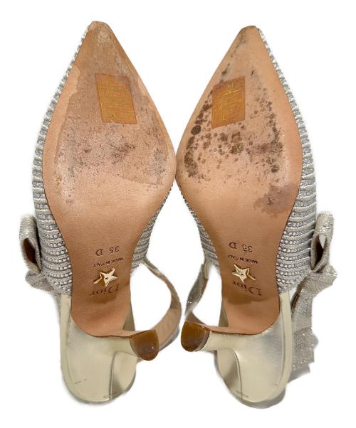 Christian Dior（クリスチャン ディオール）Christian Dior (クリスチャン ディオール) J'Adior スリングバック パンプス シルバー サイズ:35の古着・服飾アイテム