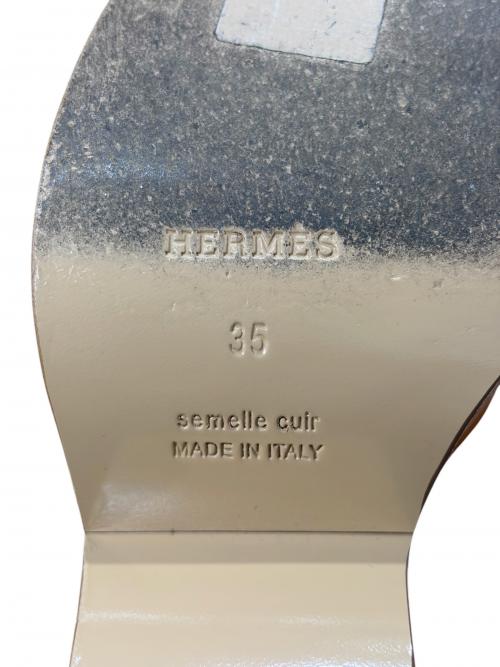 HERMES（エルメス）HERMES (エルメス) アーリー ウェッジソールサンダル オレンジ サイズ:35の古着・服飾アイテム