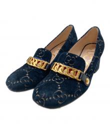GUCCI（グッチ）の古着「GUCCI Pump Shoes /GGパンプス」｜ネイビー