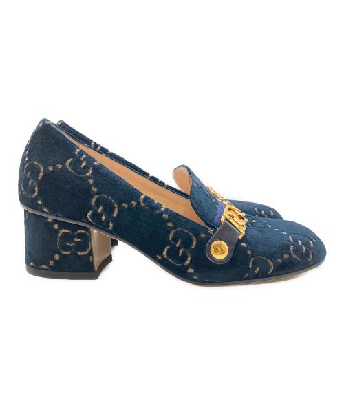 GUCCI（グッチ）GUCCI (グッチ) GUCCI Pump Shoes /GGパンプス ネイビー サイズ:35 1/2の古着・服飾アイテム