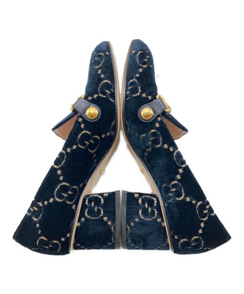GUCCI（グッチ）GUCCI (グッチ) GUCCI Pump Shoes /GGパンプス ネイビー サイズ:35 1/2の古着・服飾アイテム
