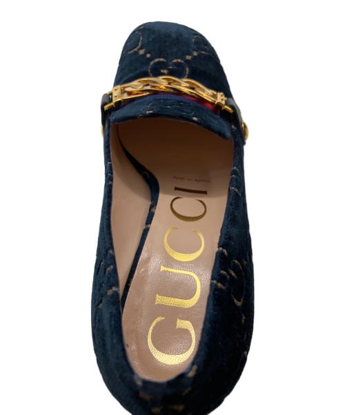 GUCCI（グッチ）GUCCI (グッチ) GUCCI Pump Shoes /GGパンプス ネイビー サイズ:35 1/2の古着・服飾アイテム